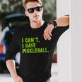 I Can't I Have Pickleball、皮肉、面白いピックルボール 長袖Tシャツ 彼への贈り物