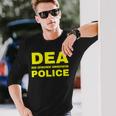 Dea 警察官 麻薬取締局 フロントプリント 長袖tシャツ 長袖Tシャツ 彼への贈り物