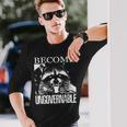 Raccoon Become Ungovernable Raccoon 長袖Tシャツ 彼への贈り物