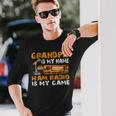 Grandpa Is My Name Ham Radio Is My Game Hamラジオ アマチュア無線 長袖Tシャツ 彼への贈り物