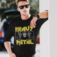 Heavy Metal Death Rock Keleton Horns Up ヘヴィメタル 長袖Tシャツ 彼への贈り物
