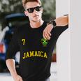 Jamaica チームサッカー ジャマイカ Number 7Occer 長袖Tシャツ 彼への贈り物