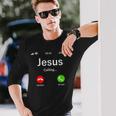 Jesus Is Calling 面白いイエスキリストギフト 長袖Tシャツ 彼への贈り物