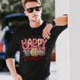 Latch Hook Yarn Crochet New Year 2026 Disco Ball Fireworks Long Sleeve T-Shirt Gifts for Him