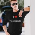 I Love Brooklyn With Heart ミニマリスト シンプル グラフィック 長袖Tシャツ 彼への贈り物