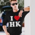I Love Hk Initials I Heart HK First Last Name H K 長袖Tシャツ 彼への贈り物