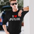 I Love Julie 私は愛する Julie 長袖Tシャツ 彼への贈り物