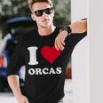 I Love Orcas 長袖Tシャツ 彼への贈り物