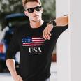 I Love Usa Cool Unitedtates Of America FlagUsa 長袖Tシャツ 彼への贈り物