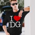 I Love ハート Dg 長袖Tシャツ 彼への贈り物