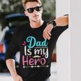 My Dad Is My Hero ギフト 父の日 クール キッズ シャツ メンズ レディース 長袖Tシャツ 彼への贈り物