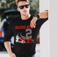 Racing Into 2Nd Birthday レースカー 2歳 幼児 男の子 長袖Tシャツ 彼への贈り物