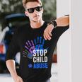 Stop Child Abuse 児童虐待をやめなさい 長袖Tシャツ 彼への贈り物