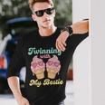 Twinning With My Bestie Matching Twins Day Ice Cream Long Sleeve T-Shirt Gifts for Him