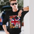 United Kingdom Flag British UK England British Roots Long Sleeve T-Shirt Gifts for Him
