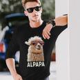 アルパカ・パパ・アルパパ・ラマ・パパ・アルパカ・パパ・ワーター・ワンダリングalpapa 長袖Tシャツ 彼への贈り物