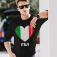 イタリア国旗シャツ 長袖Tシャツ 彼への贈り物