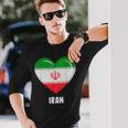 イラン国旗シャツ 長袖Tシャツ 彼への贈り物