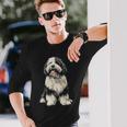オールドイングリッシュシープドッグ 犬 ペット アートワーク オールドイングリッシュシープドッグ 長袖Tシャツ 彼への贈り物