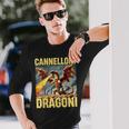 カネロニ・ドラゴニ イタリアン ブレイン モンスターズ Ai パスタドラゴン 長袖Tシャツ 彼への贈り物