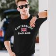 カンタベリー イギリス Uk イギリス シティ ユニオンジャック 旗 長袖tシャツ 長袖Tシャツ 彼への贈り物