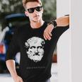 ギリシャ古代アリストテレス哲学 Aristotle Philosophy Greek Philosopher 長袖Tシャツ 彼への贈り物