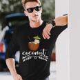 ココナッツ サマーフルーツ おもしろココナッツ 長袖Tシャツ 彼への贈り物