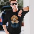 ゴールデンドゥードル 子犬 バッグ かわいい 犬 長袖Tシャツ 彼への贈り物