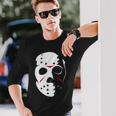 ジェイソンホッケーマスク ハロウィンシャツ 13日の金曜日 長袖Tシャツ 彼への贈り物