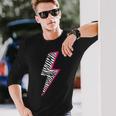 ゼブラ ピンク 稲妻 長袖Tシャツ 彼への贈り物