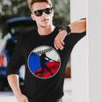 チェコ国旗 野球ヒッター チェコ国旗 長袖Tシャツ 彼への贈り物