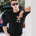 チワワ愛好家のためのあなたのポケットの中の面白いチワワ 長袖Tシャツ 彼への贈り物