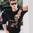 ドラミング スケルトン ドラム プレーヤー ドラマー パーカッション ドラム 長袖tシャツ 長袖Tシャツ 彼への贈り物