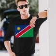 ナミビアの国旗 長袖Tシャツ 彼への贈り物