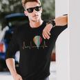 ハートビート熱気球 長袖Tシャツ 彼への贈り物
