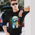 ビション・フリーゼ好きのかわいいビション・フリーゼの犬 長袖Tシャツ 彼への贈り物