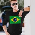 ブラジル レディース メンズ キッズ 左胸 ブラジル国旗 長袖Tシャツ 彼への贈り物