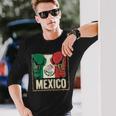 メキシコ ボクシンググローブ メキシコプライド スポーツファン ボクサーメンズ 長袖Tシャツ 彼への贈り物