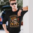 メキシコの遺産 ディア・デ・ロス・ムエルトス・カラベラ 長袖Tシャツ 彼への贈り物