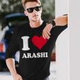 レッドハート I Love Arashi 長袖Tシャツ 彼への贈り物