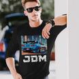 レトロ Jdm 日本ドリフトレース チューニングカー 東京スカイライン ギフト 長袖tシャツ 長袖Tシャツ 彼への贈り物
