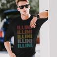 レトロ ヴィンテージ Illini 長袖Tシャツ 彼への贈り物