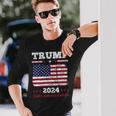 ヴィンテージ ドナルド トランプ 2024 テイク アメリカ バック 長袖tシャツ 長袖Tシャツ 彼への贈り物