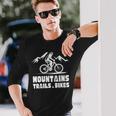 ヴィンテージ マウンテンバイク メンズ レディース バイカー Mtb トレイルバイク 長袖tシャツ 長袖Tシャツ 彼への贈り物