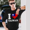 台湾の誇り 台湾のルーツ I Love Taiwan 台湾国旗 長袖Tシャツ 彼への贈り物