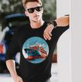 大型輸送船 カーゴコンテナ船愛好家向け 長袖Tシャツ 彼への贈り物