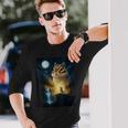 月に吠えるシマリス ヴィンテージ 面白いシマリス 長袖Tシャツ 彼への贈り物
