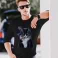 猫 ネコ ボス たばこ ねこ 長袖Tシャツ 彼への贈り物