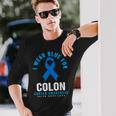 結腸直腸癌 I Wear Blue For Colon Cancer Awareness 長袖Tシャツ 彼への贈り物
