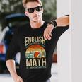 英語は大切だけど数学はもっと大事、数学ダジャレは面白い 長袖Tシャツ 彼への贈り物